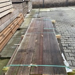 Ca. 10x Guyana Teak Planken Fijnbezaagd, 33x158mm, lengte 275cm